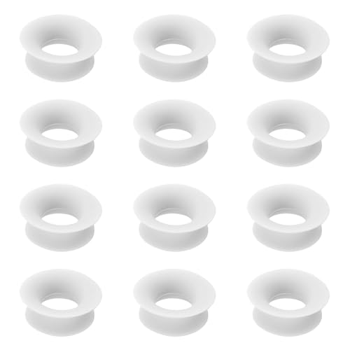 12pcs Mute Style Pack for Earplugs, Silicone Quiet Ear Plugs Mute Insert Style Pack Earplugs Accessories Daily Control Bundle for Home Office Library Journey (White)