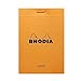 RHODIA 11600C - Bloc-Notes Agrafé N°11 Orange - A7 - Ligné - 80 Feuilles Détachables - Papier Clairefontaine Blanc 80 g/m² - Couverture en Carte Enduite Souple, Résistante et Imperméable - Basics