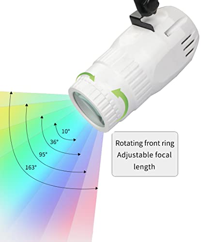 Latta Alvor 4 In 1 Small Spotlight Mini Rgbw Led Beam Spot Lights Stage Effect Lighting Led Beam Pinspot Light For Mirror Ball Club Party Bar Dj Events (White) #TOP2