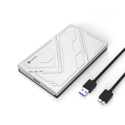Image of CABLET 2.5 Inch SATA 5Gbps USB 3.0 HDD /SSD Portable External Enclosure for 7mm and 9.5mm, Tool-Free Design, Supports UASP Max 6TB