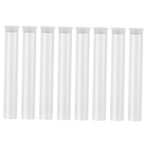 Frcolor 8個 アクリル製香管 小型多機能線香筒 軽量耐久クリアケース お香収納やサンプル容器に