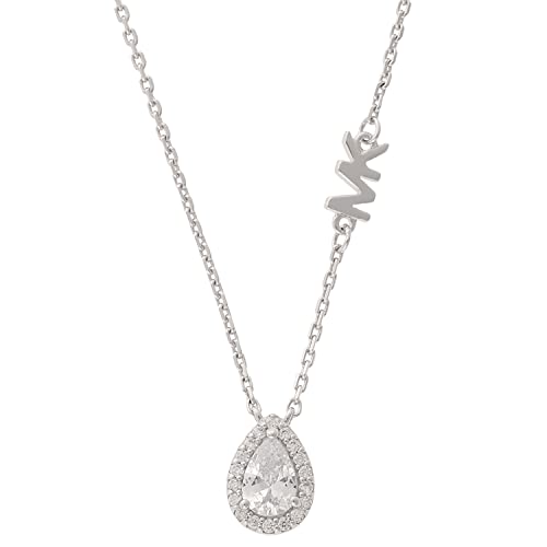 [マイケルコース] ペアシェイプ クリスタルパヴェ ネックレス ペンダント シルバー MKC1453AN040 [並行輸入品]