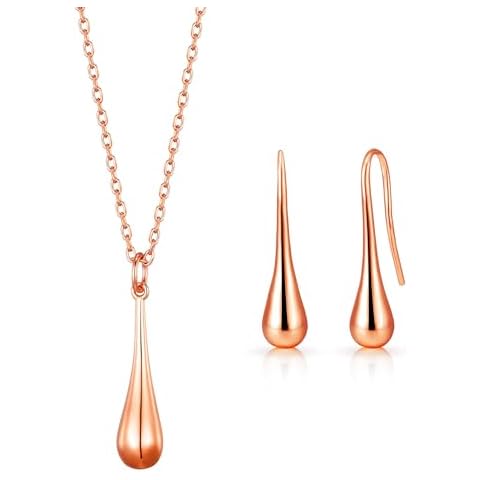 Philip Jones Rose Gold Teardrop Earrings Set Cover