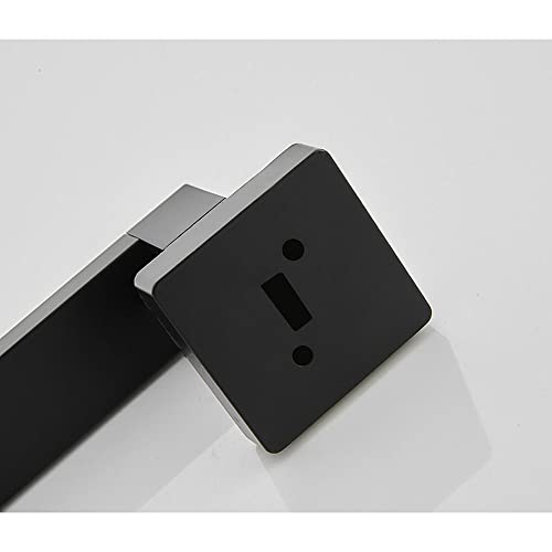 Toallero de pared negro de aluminio de 80cm para baño y cocina 6
