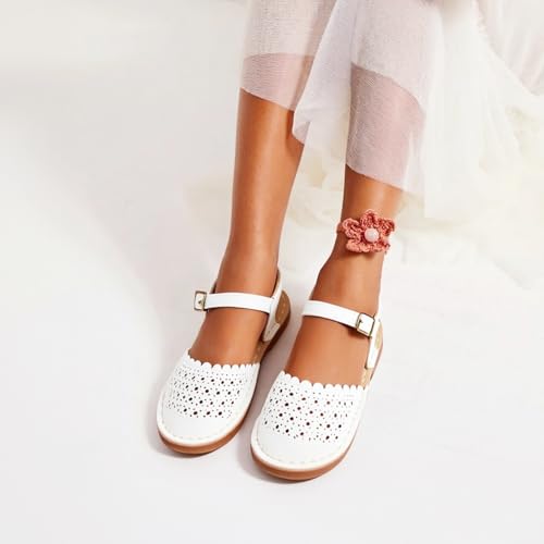 Image of THEE BRON Toddler Girls Espadrilles Sandals Hollow Out Rustic Dress Shoes