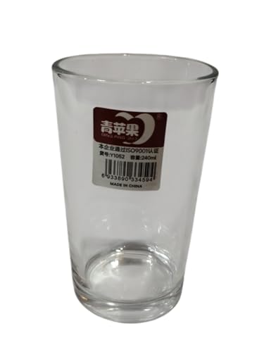 Image of Deli Glassware Drinking Glasses Set, 240ml, 6 Pieces, Clear Glass