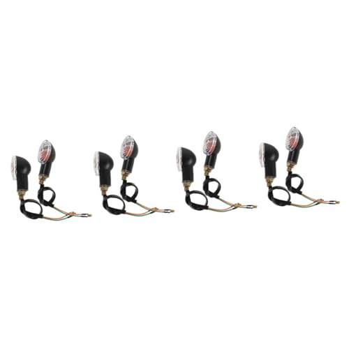 Feux de VTT pour clignotants ABOOFAN en ABS noir, 4 ensembles de 2 pièces pour signalisation de virage