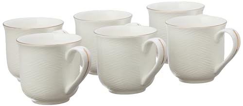 Image of Clay Craft Fine Ceramic Bistro Super Premium Gold line Tea Cups Set of 6-110 Ml Each, Mugs for Coffee, Mug Set, Tea Set, Perfect for Home and Office Ideal for Gifting