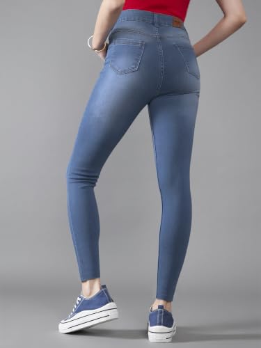 Image of Dolce Crudo Distressed High Rise Skinny Jeans for Women