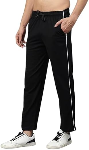 Crawling Monster Men’s Cotton Regular Fit Track Pants with Side Pockets | Comfortable Casual Bottoms for Gym, Home &amp; Trave...