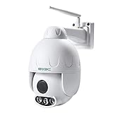 3MP HD Outdoor PTZ WiFi Security Camera, SV3C Pan Tilt Zoom (5X Optical Zoom) Wireless Surveillance CCTV IP Camera with Two-Way Audio, IP66 Waterproof, 165ft Night Vision, Support Max 128GB SD Card