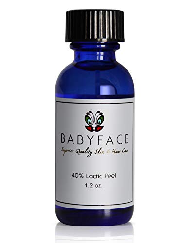 Babyface Extra Strength 40% Lactic Acid Chemical Peel, Unbuffered, Low pH - Large Size 1.2 oz.