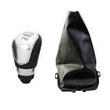 Viviance Pomello del Cambio 5/6 Velocità con Cuffia compatibile con Ford Fiesta 2008 2009 2010 2011 2012-6 Velocità