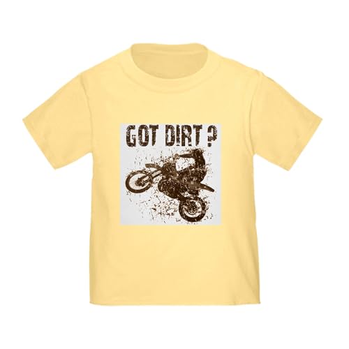 CafePress Motorcycle, Dirt Bike. Got Dirt? MX Toddle Toddler Graphic Tee, 100% Cotton Daffodil Yellow