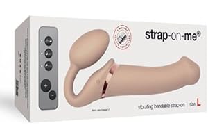 Strap On Me Vibrating Bendable Strapless Strap On Large - Vanilla