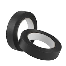Lichamp 2 Pack Black Painters Tape 1 inch, Black Masking Tape 1 inch x 55 Yards x 2 Rolls 110 Total Yards