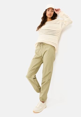 Pantalon femme camel active décontracté chic en coton extensible léger