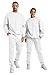 JMIERR Sweatsuits Mens Comfiest Airport Outfits Lounge Two Piece Sets Fall Fashion 2026 Tracksuits Oversized Crew Neck Essentials Pants Sweatshirt and Sweatpants Casual Clothing, M, White