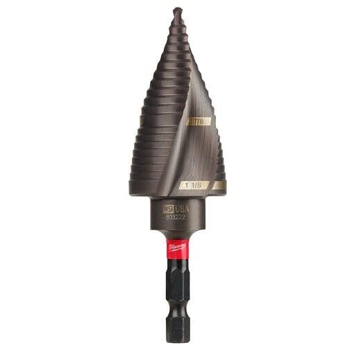 48-89-9249 Fits for Milwaukee Shockwave Impact Duty Step Bit #9 7/8-1-1/8, Black