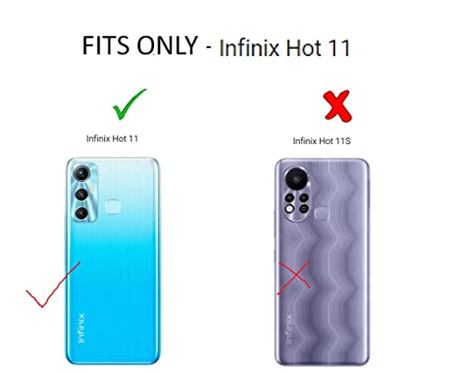 Image of COVERBLACK Transparent Rubber Back Cover for Infinix X662 64+4 /Hot 11 - Transparent
