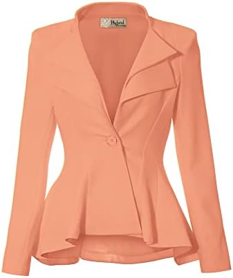 Women Super Comfy Ponte Office Blazer JK43864 1073T Peach 3X