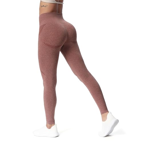 Aoxjox Workout Seamless Leggings for Women Smile Contour High