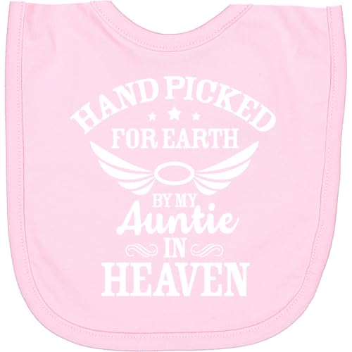 inktastic Handpicked for Earth By My Auntie in Heaven with Angel Newborn Bib
