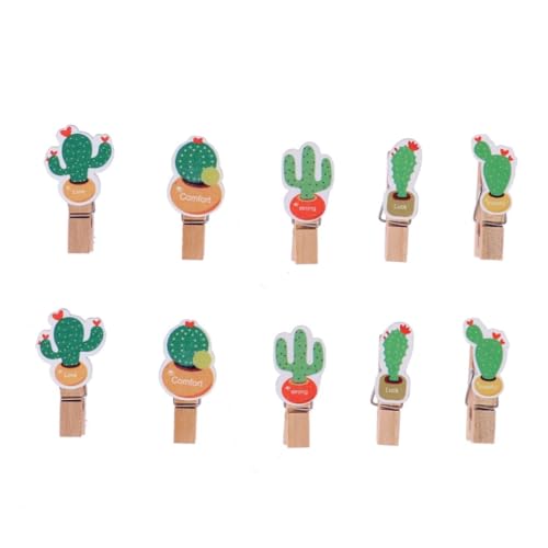 Cabilock 10stücke Holzklammern Mit Seil Dekorative Foto Und Notizenhalter Für Pflanzen-Dekoration Für Zuhause Büro Und Geschenkidee