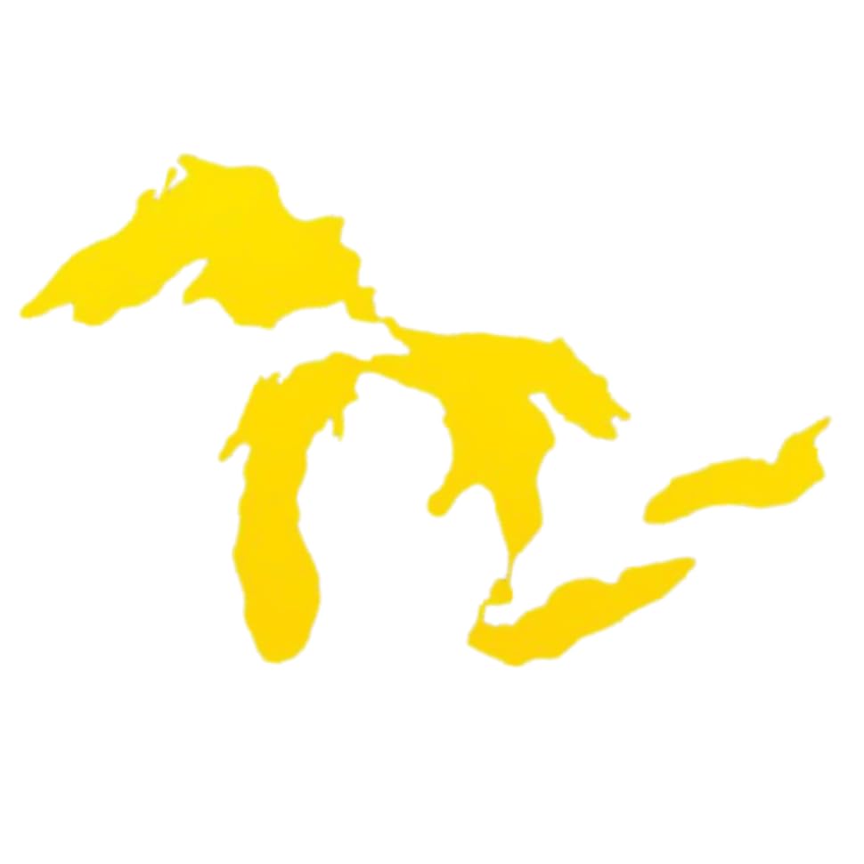 Image of Great Lakes Sticker Michigan Car Decal Premium Heavy-Duty Waterproof Vinyl for Bumpers, Windows, Laptops, Water Bottles or Coolers (Yellow, 4.75 inch Wide)