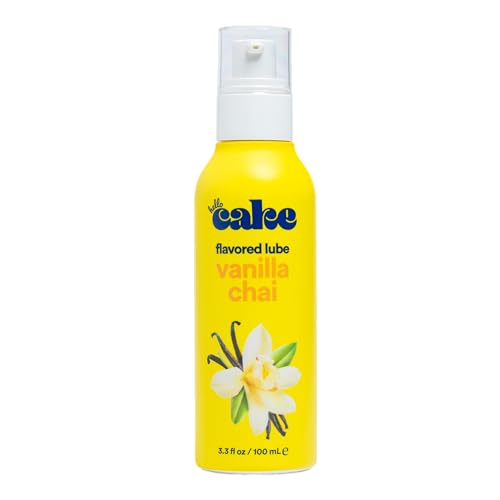 Hello Cake Vanilla Chai Flavored Lube - Sugar-Free Water-Based Personal Lubricant for Men Women and Couples 3.3 fl oz
