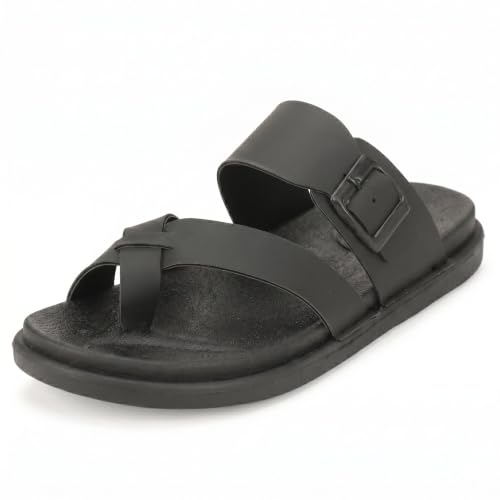 Image of KRISMO Men's Rich Quality|Perfect Style|Ultalightweight Synthetic Leather Buckle Sandal