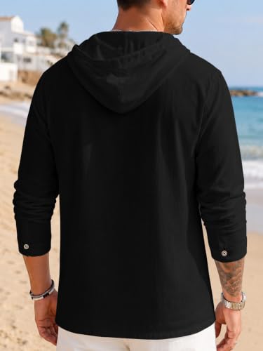 Image of Noble Monk Men's Solid Regular Fit Shirts| Shirt with Hood | Casual Wear for Men | Full Sleeve Shirt | Stylish Shirts for Men