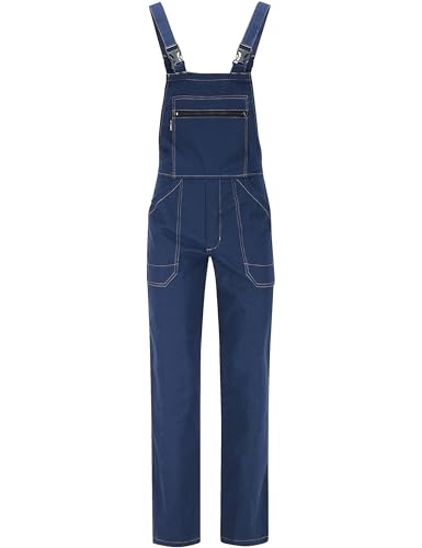 BWOLF Anax Baumwolle Latzhose Herren Arbeitshose Schutz-Latzhose Arbeits-Latzhose (Navy 3XL)