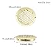 Antrader Louver Vents, Stainless Steel Round Mesh Hole Air Vents 53mm/2inch Mounting Diameter 5 Pack,Gold