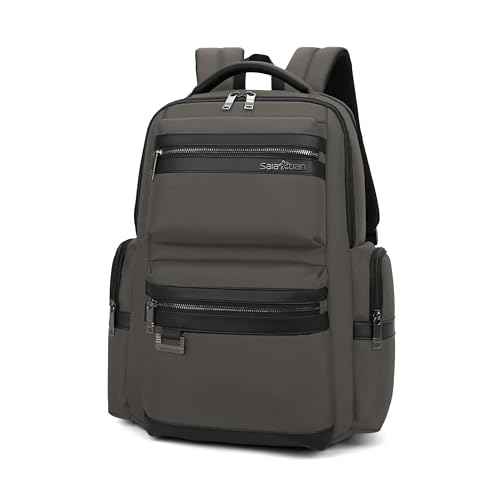 SAIA TIAN Mochila de almacenamiento con múltiples compartimentos, impermeable, para hombres y mujeres, color negro, Gris, Talla única, Negocios