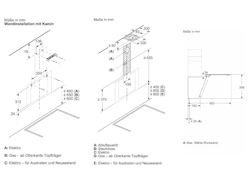 NEFF D63IDK1S0, N 30, Wandesse, Dunstabzugshaube zur Wandmontage, 60cm breit, Intensivstufe, LED-Beleuchtung, Touch Control, Metallfettfilter, Schwarz