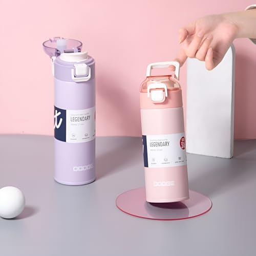 Image of Dodge Adventure,|SS316| Insulated Water Bottle Stainless Steel Bottle, with Double Wall Vacuum Insulation, 500 ml Hot & Cold Bottle (Pink)