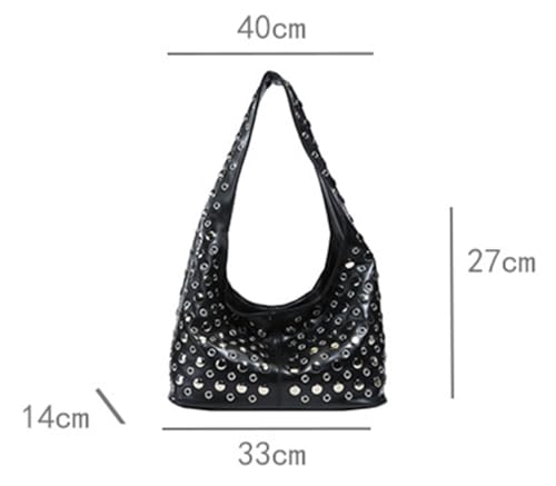 Bolso Hobo Tachonado de Cuero Sintético para Mujer miniatura 4