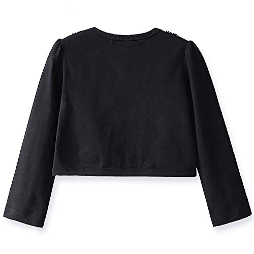 Girls Shrugs Lace Bolero Long Sleeve Cardigan Party Church Dress Cover Up2
