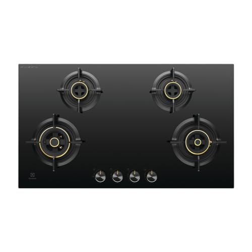 Electrolux 4 Burner Auto Ignition Glass Top 90cm Built-in Gas Hob, UltimateTaste 300, Black, EHG9430BCI
