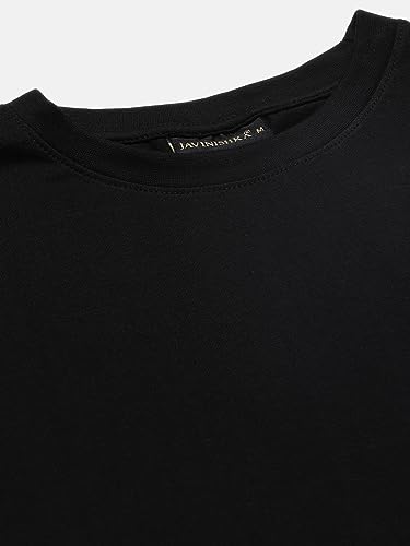 Image of Solid Soft Cloth Round Neck Cotton Relaxed Fit T Shirt