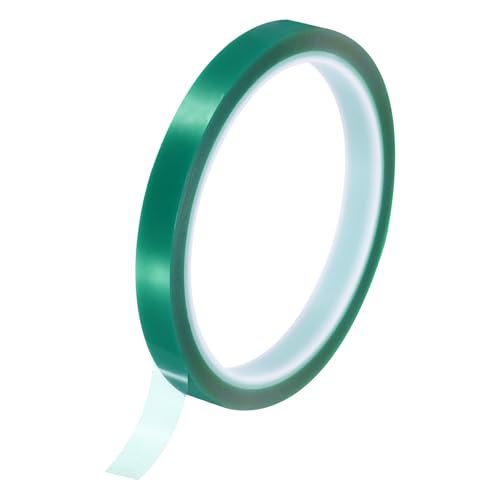 Image of uxcell Green Heat Tape, 1 Roll 10mmx33m 108ft High Temperature Heat Resistant Tape for Sublimation,Heat Vinyl Press,Heat Transfer, Circuit Board, No Residue