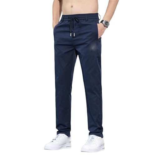Pantalon en soie glacée homme haut de gamme stretch