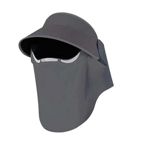Chapeau de soleil respirant avec visière amovible et protection du visage