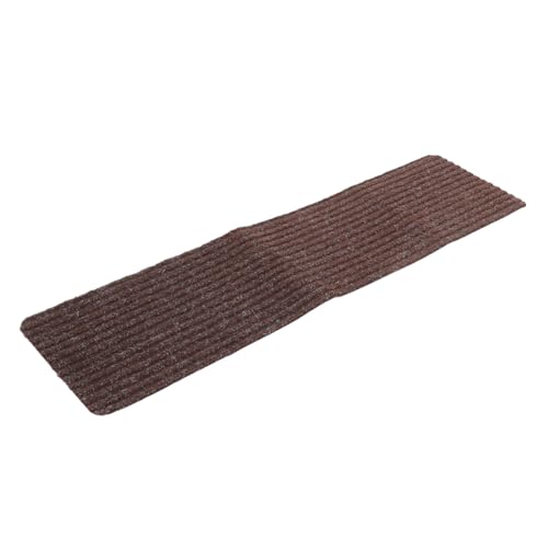 ORFOFE Tapis pour Escalier Autocollant Antidérapant Tapis de Marche Réutilisable Double Rayures Café et Blanc Protection Sécurisée Contre les Chutes Installation Facile Sans Outils