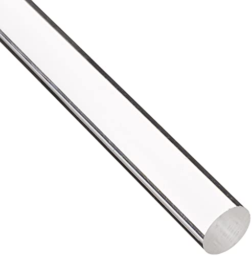 Image of 12 Inch Acrylic Dowel Rods for DIY Crafts - 0.75 Inch Diameter Clear Round Rods for Plant Stakes, Curtain Pulls, Retaining and Shower Rods (3)