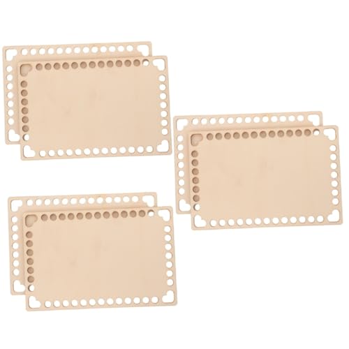 ARTIBETTER 3sets DIY Crochet Basket Bottom Wooden Basket Base for Handbags 2pcs*3