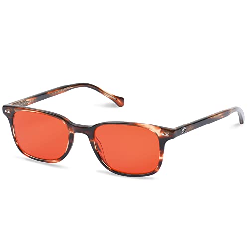 Ra Optics Nate Frame with Sunset Lenses - Science-Based Blue Light Glasses Increase Sleep Quality - Premium Glasses for Men and Women Block Blue Light From Screens