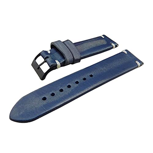 Bracelet de montre en cuir rétro fait main homme femme de 18 à 24 mm