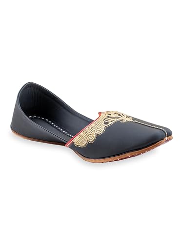 Image of KORAKARI Men's Traditional Leather Punjabi Jutti Comfortable Mojari for Men